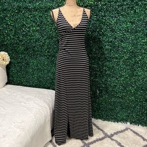 Guess Striped Black and White Maxi Dress